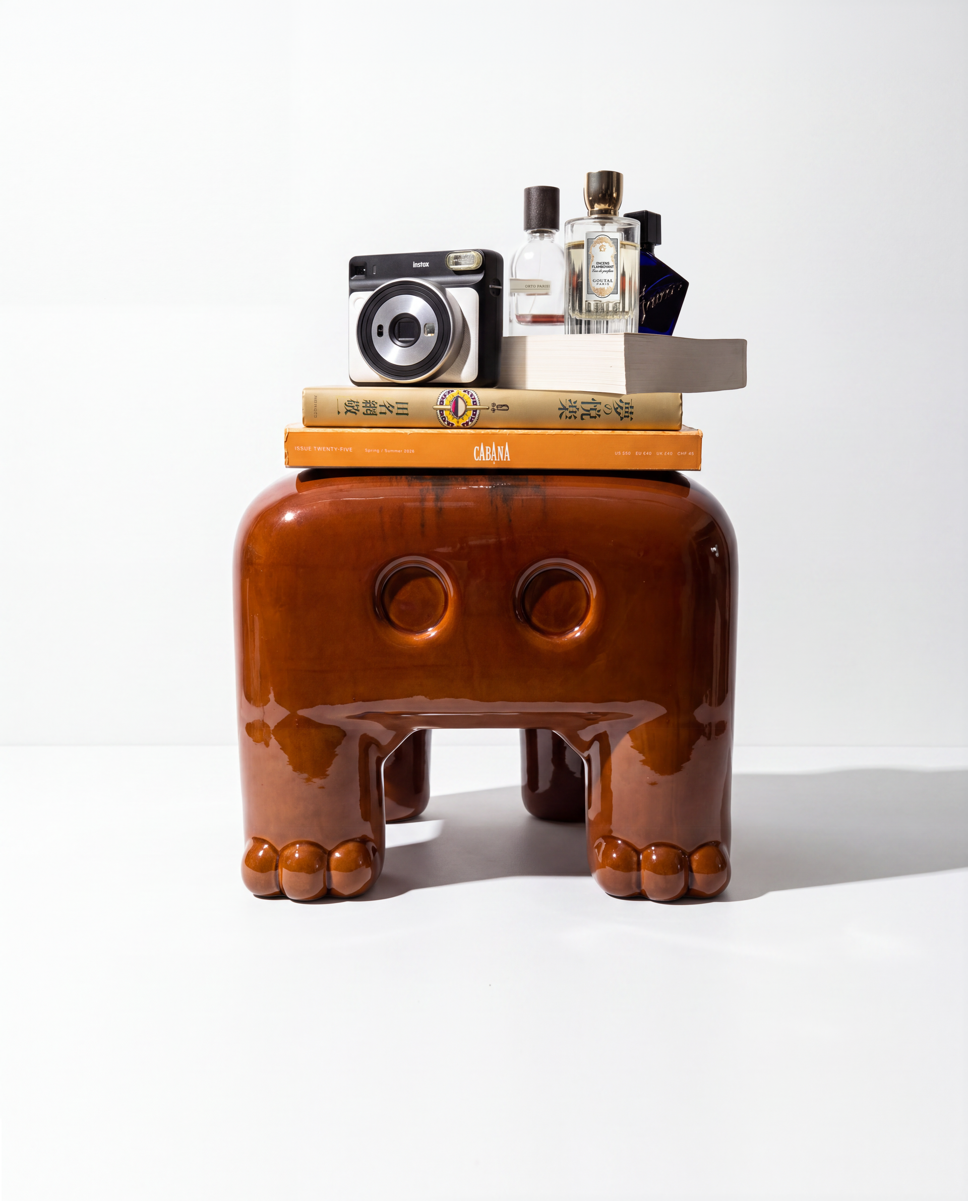 ATLAS Side Table in Tigerseye