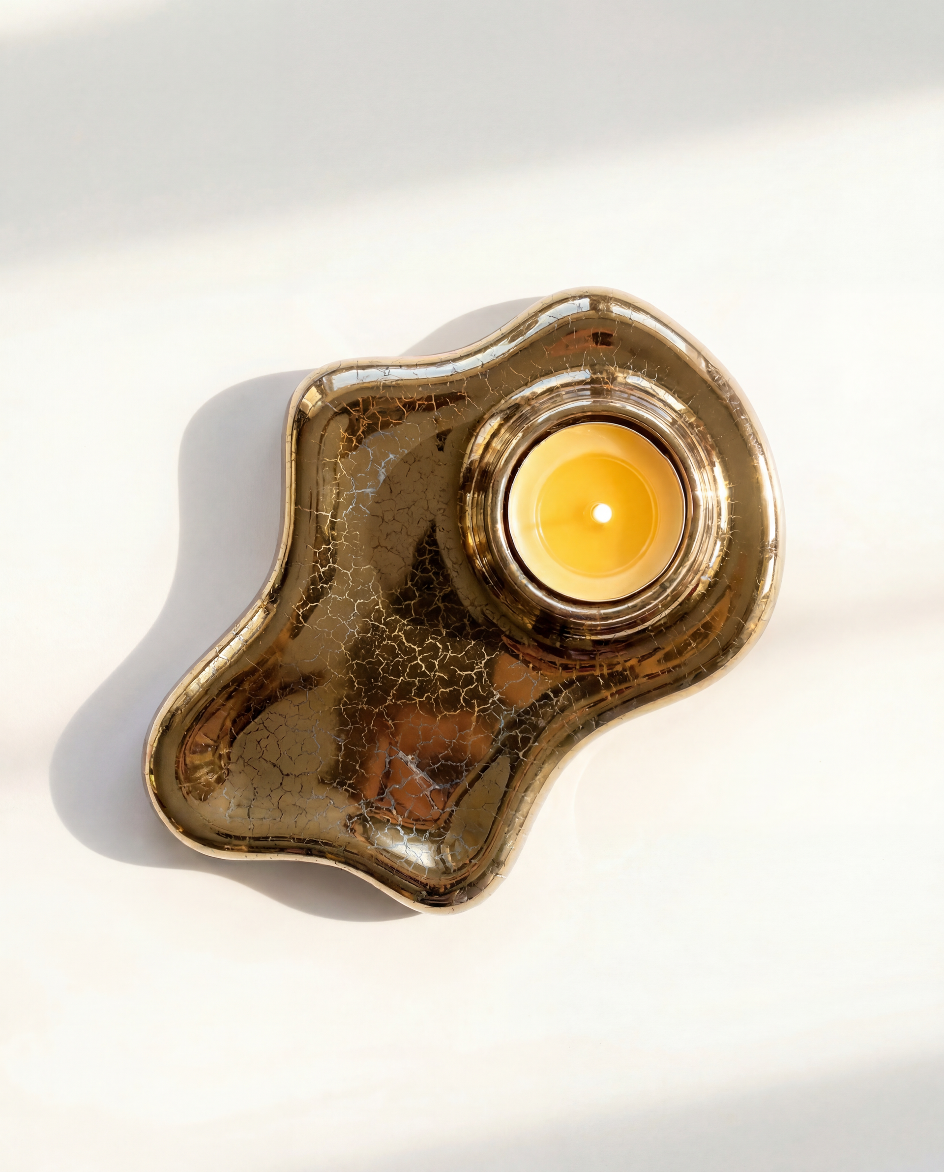 ALCHEMY Tealight Holder in Ash Gold